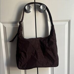 BAGGU Nylon Shoulder Bag Chocolate Plum